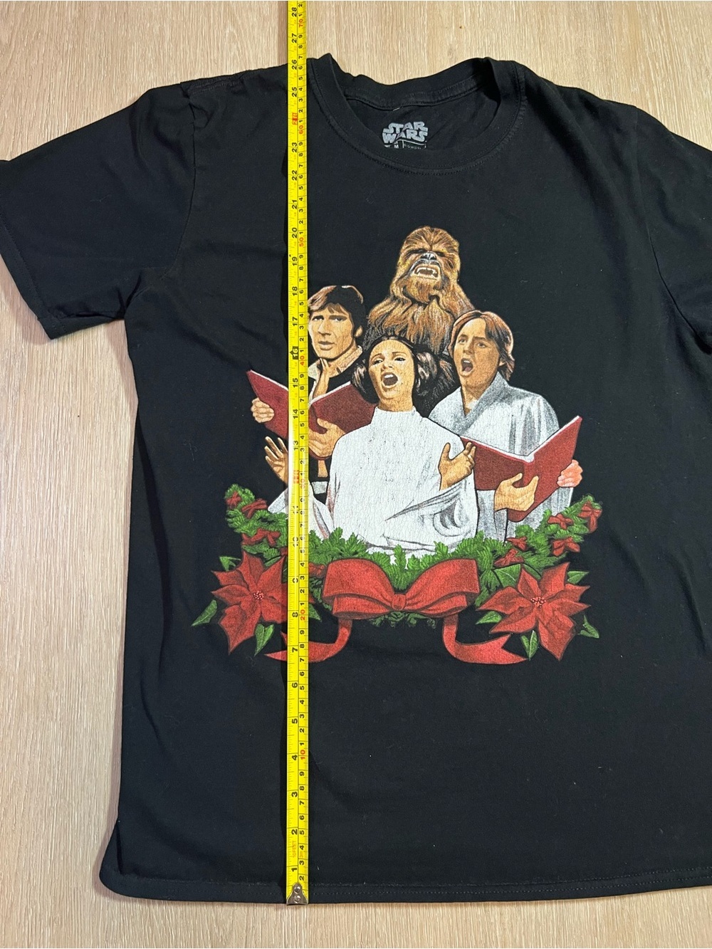 Star Wars Holiday Carolers Black Graphic Tee Retro - Picture 4 of 6